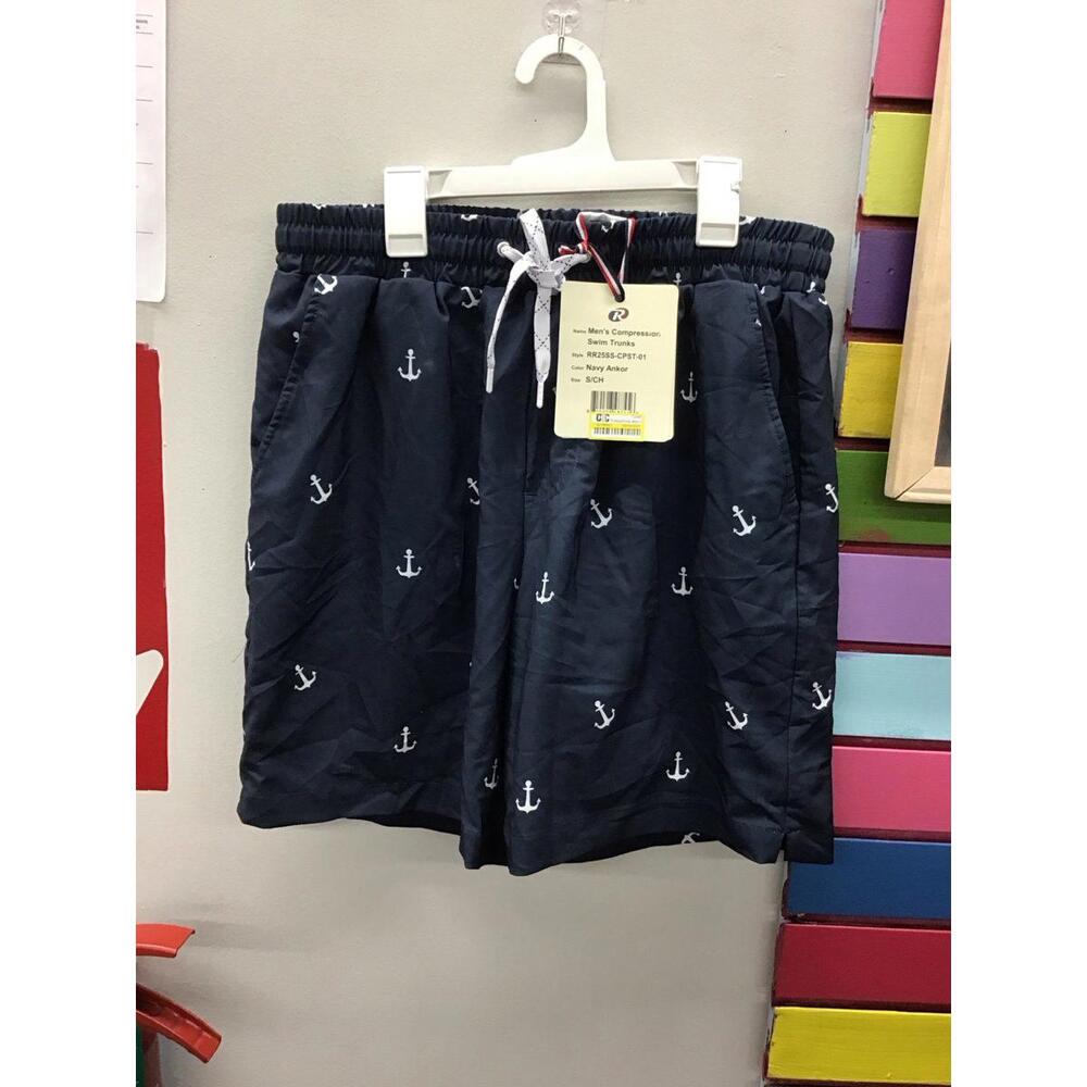Rokka & rolla men’s compression swim trunks size small navy anchor new from JCP